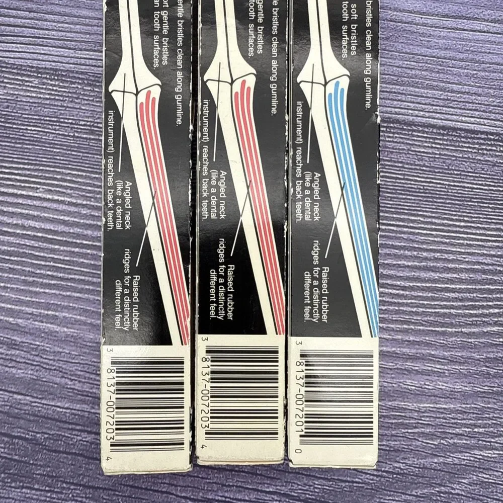3 NOS Reach Toothbrushes 1990s New In Box Gentle Soft Bristles Advanced Design